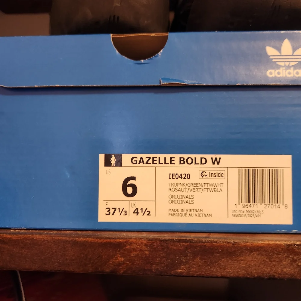 Adidas Women's Suede Pink Gazelle Size 6 NIB - Picture 7 of 7